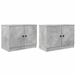 vidaXL Armoire de lit 2 Pièces Gris béton 66 x 35 x 48 cm