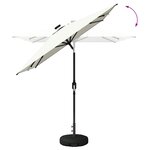vidaXL Parasol de jardin avec lampes LED 200 x 300 cm Polyester Crème