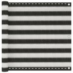 vidaXL Écran de balcon en PEHD 90 x 600 cm Anthracite et blanc