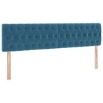 vidaXL Lit de Rangement avec matelas Bleu foncé 160 x 200 cm Velours
