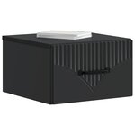 vidaXL Cabinet de chevet mural 2 Pièces Noir 34 5 x 33 x 20 cm