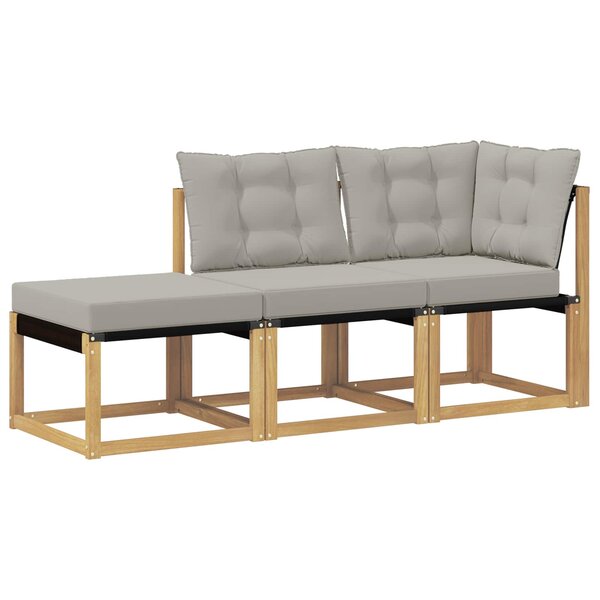 vidaXL 3 pc Unité de canapé sectionnel Blanc