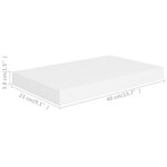 vidaXL Étagères murales flottantes 4 Pièces blanc 40x23x3 8 cm MDF