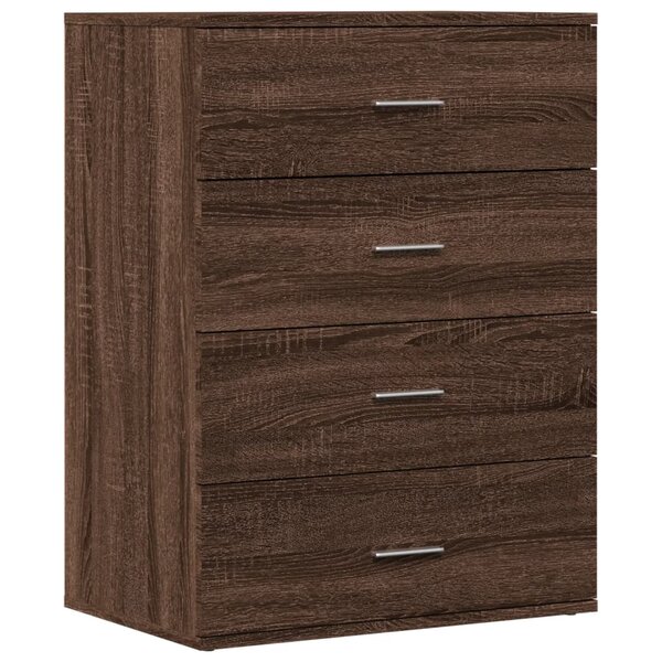vidaXL Buffet chêne marron 60x39x80 cm bois d'ingénierie