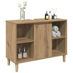 vidaXL Armoire d'évier chêne artisanal 80x33x60 cm bois d'ingénierie