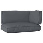 vidaXL Set de coussins de palette 3 Pièces Anthracite Tissu Oxford