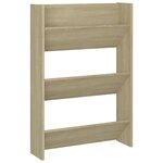 vidaXL Armoire à chaussures murale Chêne Sonoma 60x18x90 cm Aggloméré