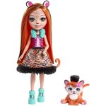 ENCHANTIMALS - Tanzi Tigre & Tuft - Mini Poupée 15cm & sa figurine animal