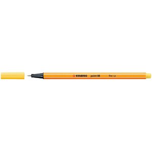 Stylo-feutre point 88 pointe fine 0 4 mm jaune x 10 stabilo