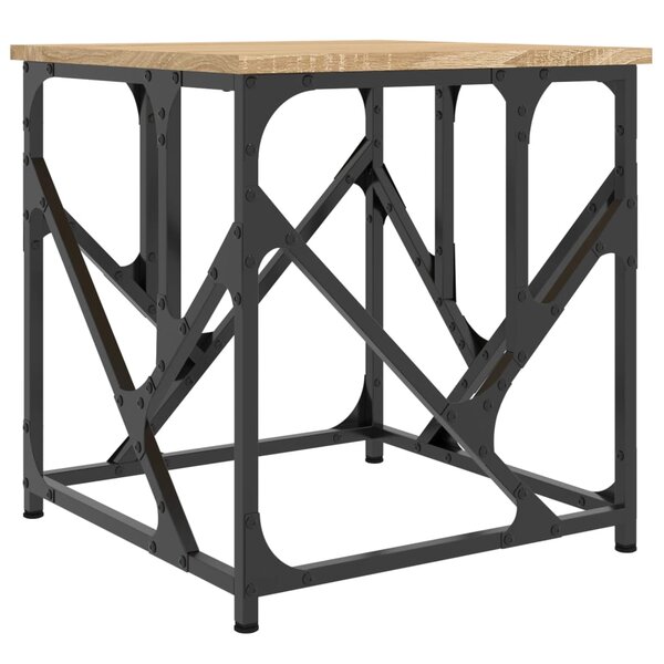 vidaXL Table basse chêne sonoma 45x45x47 5 cm bois d'ingénierie