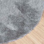 vidaXL Tapis shaggy à poils longs NAVARRA gris clair 120x120 cm