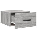 vidaXL Table de chevet murale sonoma gris 35x35x20 cm