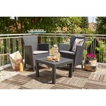 Allibert mobilier d'extérieur 3 pcs salvador graphite 221307