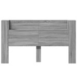 vidaXL Armoire tête de lit avec LED sonoma gris 180x16 5x103 5 cm