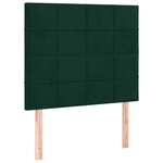 vidaXL Sommier à lattes de lit et matelas Vert foncé 80x200 cm Velours