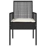 vidaXL Chaise de jardin 2 Pièces Noir 55 x 53 x 85 cm polyrotin