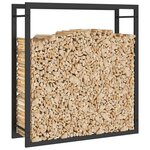 vidaXL Portant de bois de chauffage Noir mat 80x28x86 cm Acier