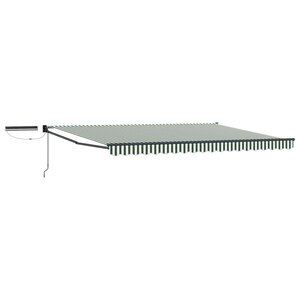 vidaXL Auvent rétractable électrique Vert Blanc Anthracite 5 x 3 m