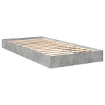 vidaXL Cadre de lit au sol Gris béton 80 x 200 cm Bois d'ingénierie