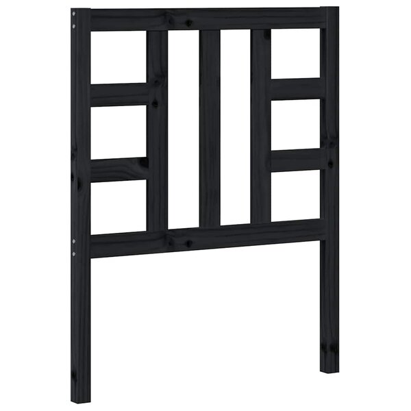 vidaXL Tête de lit Noir 81x4x100 cm Bois massif de pin