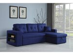 Canapé d'angle convertible/réversible "axel" - 3 places - bleu