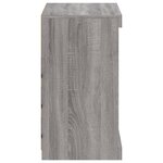 vidaXL Buffet avec lumières LED sonoma gris 60 5x37x67 cm