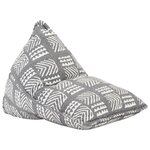 vidaXL Canapé pouf Gris Tissu Patchwork
