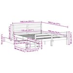 vidaXL Cadre de lit sans matelas 135x190 cm bois de pin massif