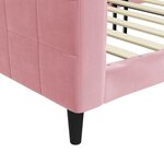 vidaXL Lit de repos sans matelas rose 90x200 cm velours