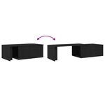 Table basse vidaXL en chêne noir 150x50x35 cm en bois composite