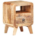 vidaXL Table de chevet 30x30x41 cm Bois de manguier brut