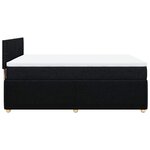 vidaXL Sommier à lattes de lit avec matelas Noir 160x200 cm Tissu