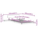 vidaXL Cadre de Lit au Sol avec Tables de Chevet Blanches 90x190cm Bois Massif