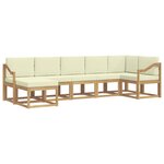 vidaXL Ensemble de canapés d'extérieur 7 pc Blanc et crème Polyester
