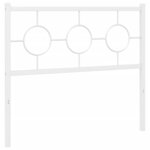 vidaXL Tête de lit métal blanc 100 cm