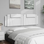 vidaXL Coussin de tête de lit blanc 183 cm similicuir