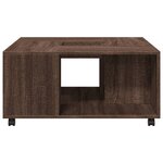 vidaXL Table basse chêne marron 80x80x40 cm bois d'ingénierie