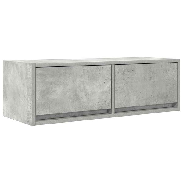 vidaXL Meuble TV gris béton 80x31x25 5 cm bois d'ingénierie