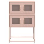 vidaXL Buffet haut rose 68x39x107 cm acier