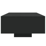 vidaXL Table basse avec lumières LED noir 85x55x31 cm