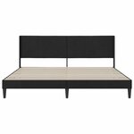 vidaXL Cadre de lit avec tête de lit Noir 200 x 200 cm Velours