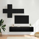 vidaXL Ensemble meuble TV Montage mural 3 Pièces Bois d'ingénierie