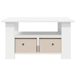vidaXL Table basse Blanc 77 x 55 x 42 cm Bois d'ingénierie