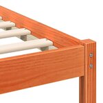 vidaXL Cadre de lit Marron cire 75 x 190 cm Bois massif en pin