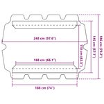 vidaXL Toit de rechange balançoire marron 188/168x145/110 cm