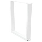vidaXL Pieds de table à manger en forme de V  2 pièces  blanc  80 x (72-73 3) cm  acier