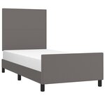 vidaXL Cadre de lit sans matelas gris 90x200 cm similicuir