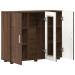 vidaXL Cabinet en Bois avec stockage Chêne brun 88 5 x 30 5 x 73 cm