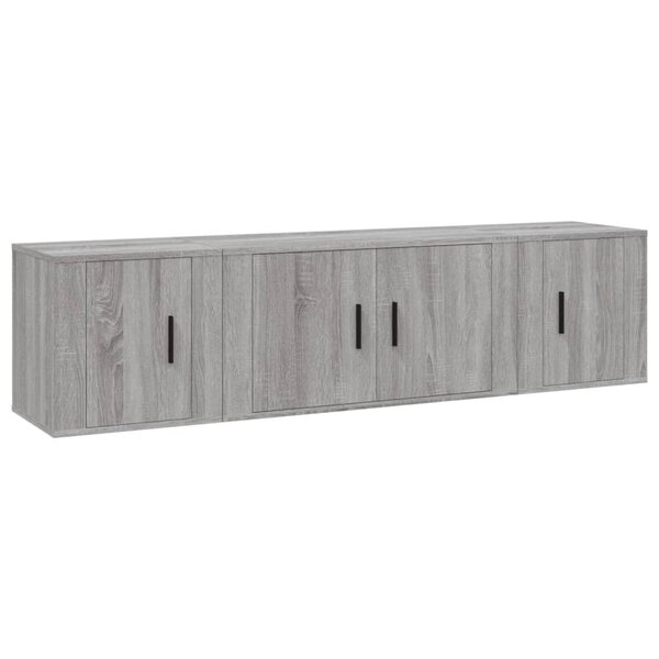 vidaXL Ensemble de meubles TV 3 Pièces Sonoma gris Bois d'ingénierie