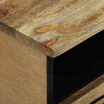 vidaXL Table basse Marron et Noir 80 x 54 x 40 cm Bois d'acacia massif